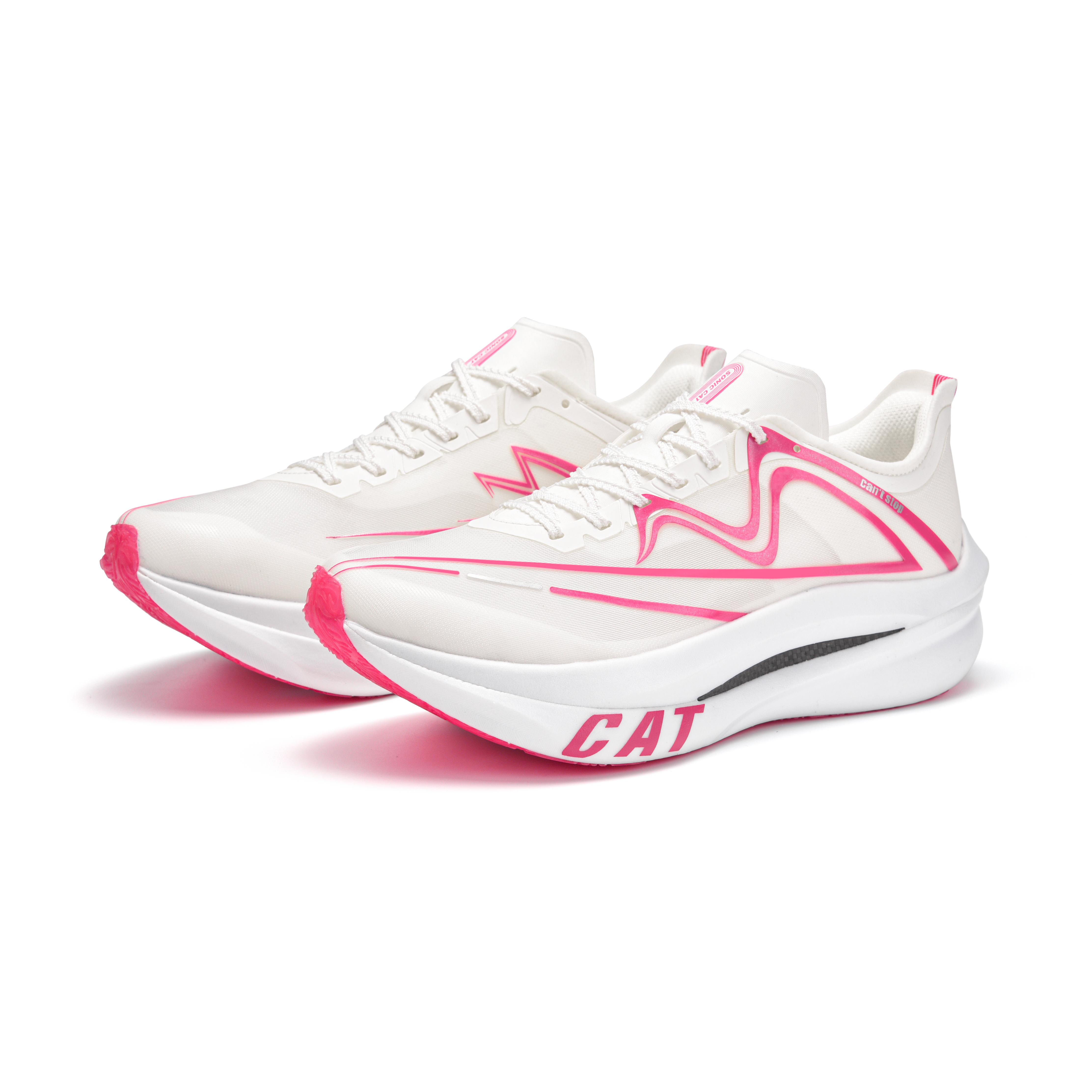 YINSUMAO Running Shoes Unisex White Pink