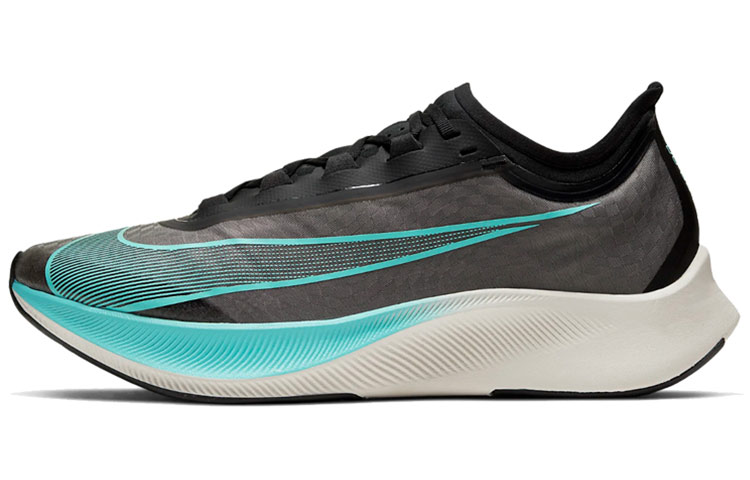 Nike Zoom Fly 3 lightweight shock-absorbing, non-slip, wear-resistant and breathable low-top running shoes, men's blue