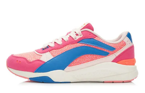 Li Ning Fabric Cushioning Slip Resistant Abrasion Resistant Breathable Lightweight Low top Running Shoes Women's