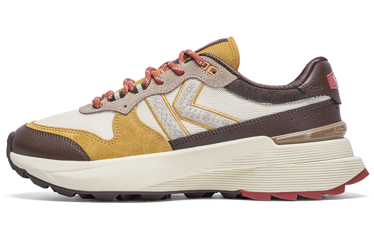 Kappa Slip Resistant Abrasion Resistant Low top Running Shoes Unisex White Yellow Brown