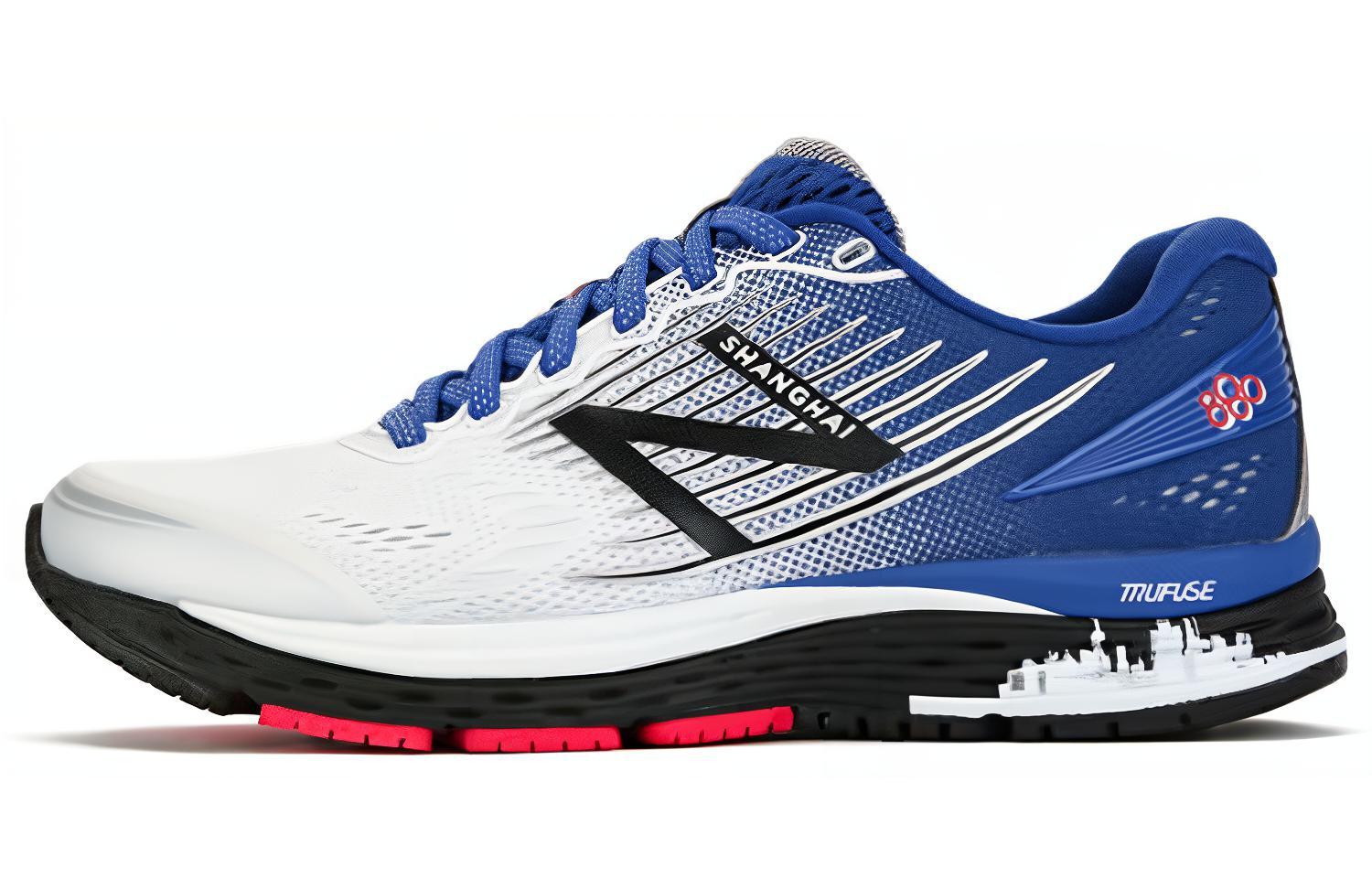 New Balance 880 series v8 exquisite and versatile fabric artificial leather low-top running shoes women's blue and white
