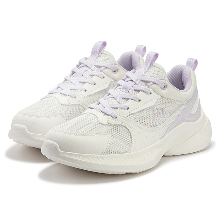 361° Slip Resistant Abrasion Resistant Low top Running Shoes Women’s White Purple