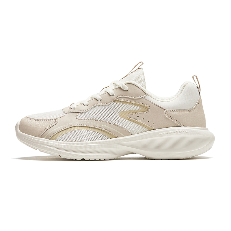 Anta Comfortable Cushioning Abrasion Resistant Cushioning, Wear Resistant Low top Running Shoes Women’s White