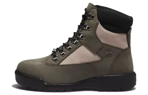 Timberland Field Boots Leather Waterproof And Wear resistant Crew Outdoor Boots Dark Green