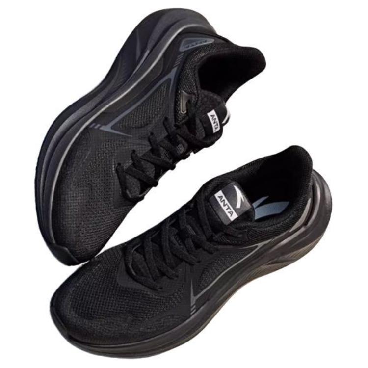 Anta Feihong Cushioning, Wear Resistant Low top Casual Running Shoes Men’s Basic Black