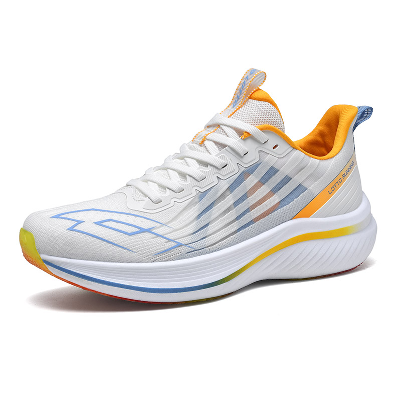 LOTTO Racing Cushioning Slip Resistant Abrasion Resistant Low top Carbon Plate Marathon Running Shoes Men’s White Blue