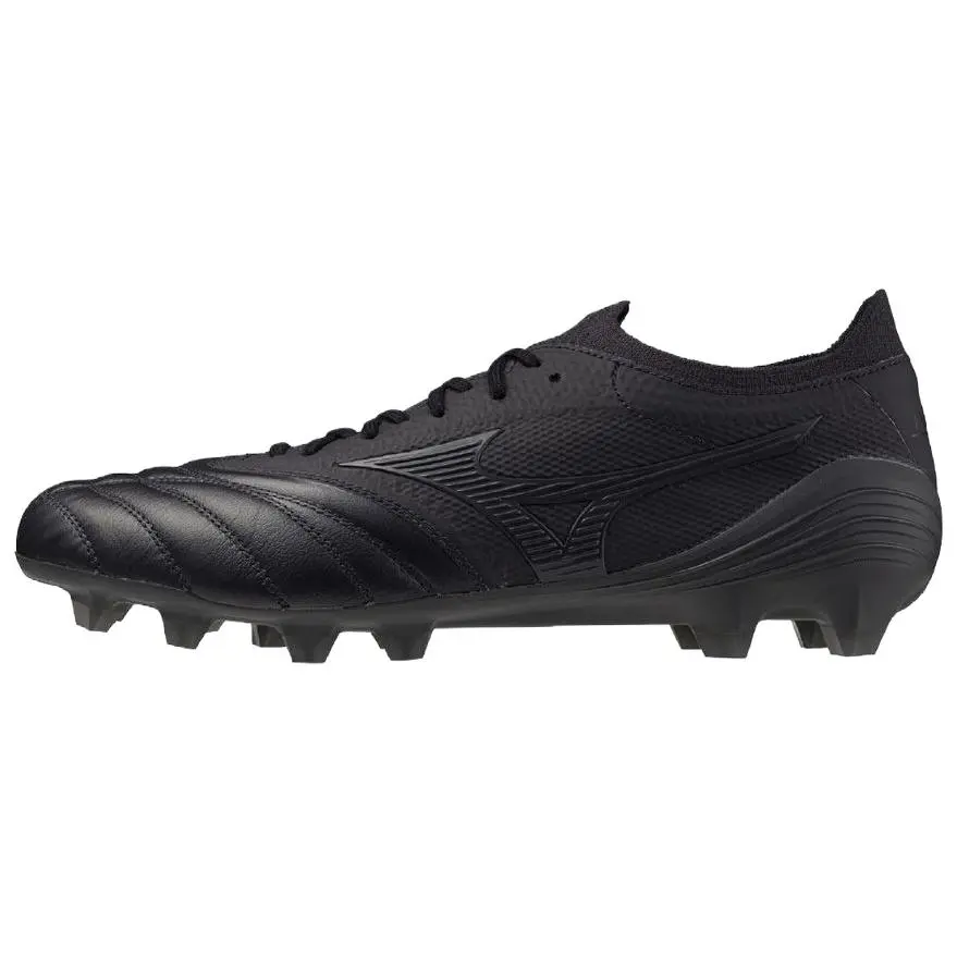 Mizuno Morelia Neo 4 Synthetic Leather, Leather Slip Resistant Abrasion Resistant Soccer Shoes Unisex Black