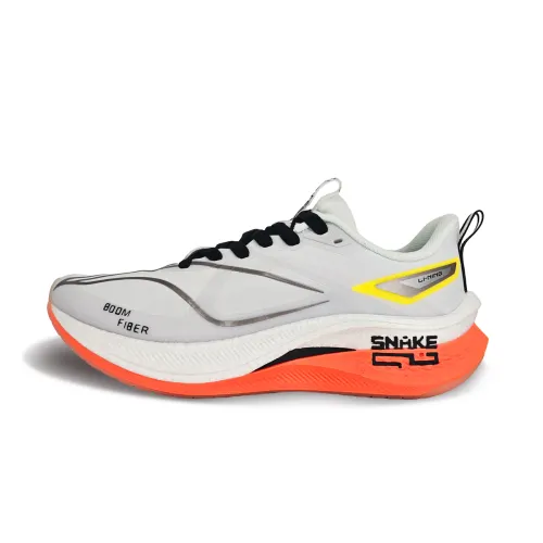 Li Ning Red Hare 7 Pro Slip Resistant, Abrasion Resistant, Breathable Low top Casual Running Shoes Women's White Orange