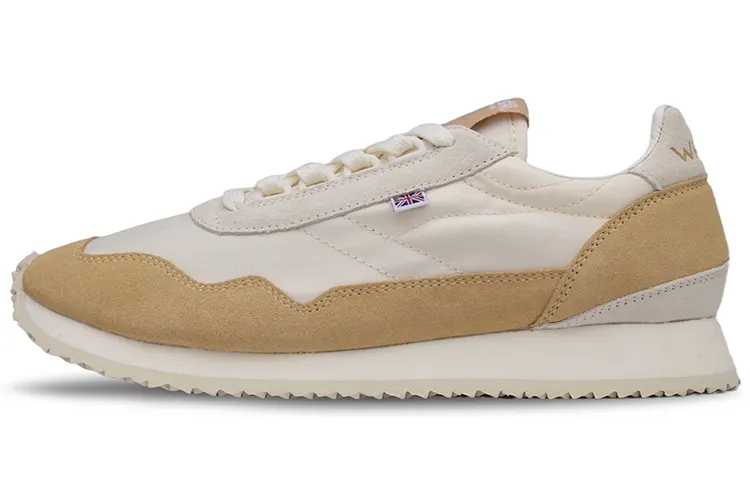 Norman Walsh ESL retro lightweight suede nylon shock-absorbing non-slip wear-resistant breathable wrapping low-top running shoes men and women same style milk tea color