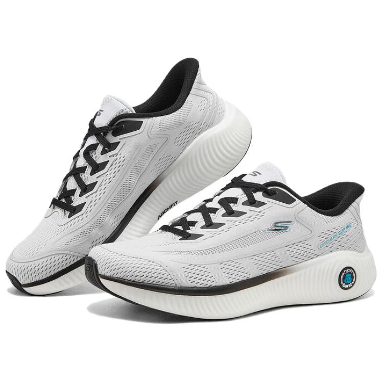 Skechers GO RUN Anywhere Abrasion Resistant Low top Running Shoes Men’s Gray White