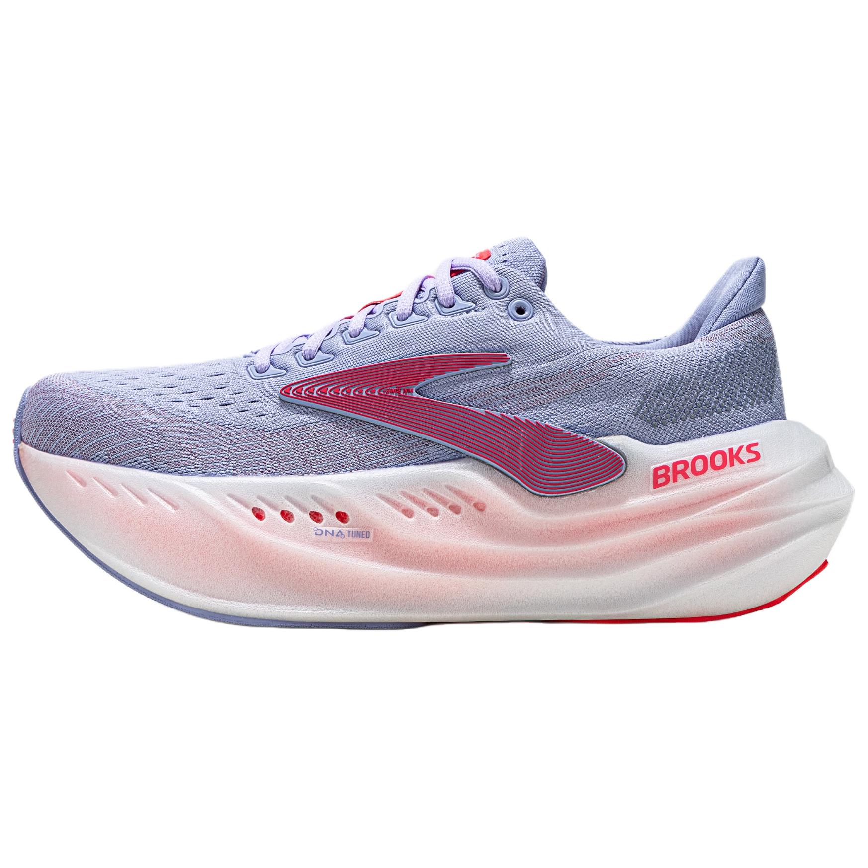 Brooks Brooks Glycerin max super glycerin versatile and comfortable cushioning thick sole breathable support DNA Tuned marathon running shoes women's blue purple red white
