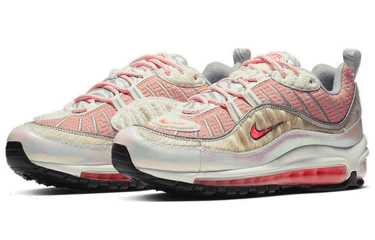 Женские кроссовки Nike Air Max 98 (розовый) — Розовый / коричневый / белый — фото 3