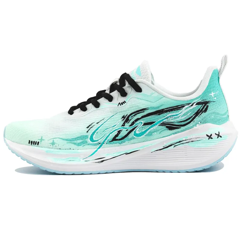 Li Ning Wuyue Cushioning Breathable Low top Running Shoes Men's Pink Green