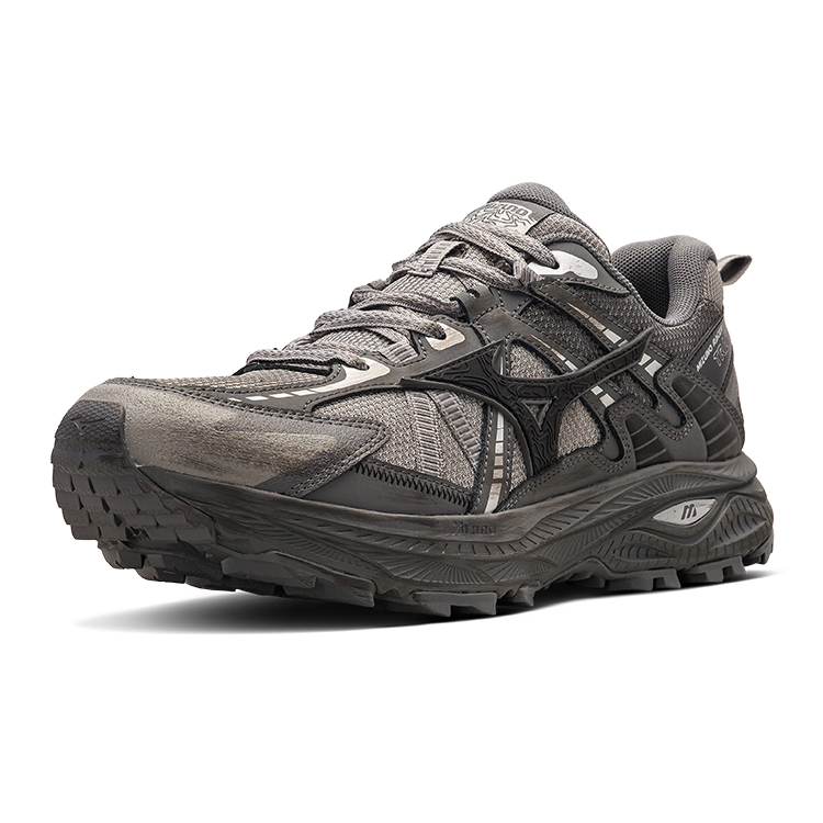 Mizuno Racer Trail Breathable Low top Running Shoes Unisex Gray Black