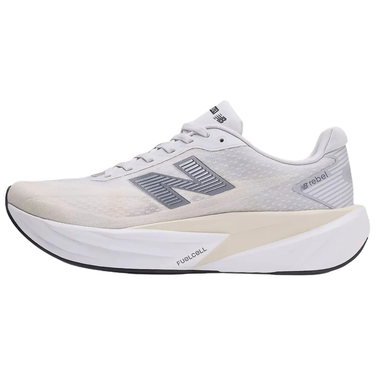 New Balance FuelCell Rebel V5 Classic And Versatile Mesh Breathable Low top Running Shoes Men's Linen Gray