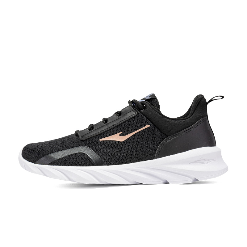 Erke Cushioning Slip Resistant Breathable Low top Running Shoes Women’s Jet Black