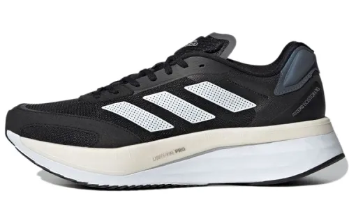 Adidas Adizero Boston 10 Slip Resistant Slip Resistant Low top Running Shoes Unisex Black White