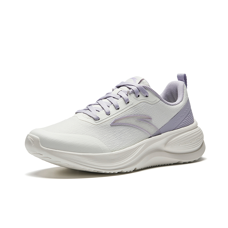 Anta Height Increasing Lightweight Breathable Low top Casual Running Shoes Women’s White Purple