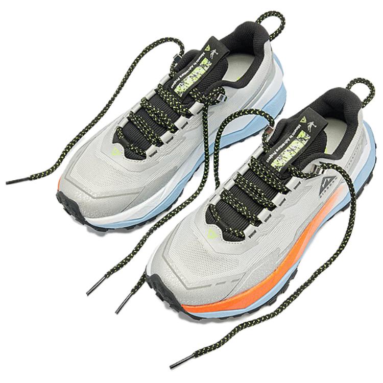 QIAODAN Non slip Lightweight Low top Casual Running Shoes Men’s Gray Silver