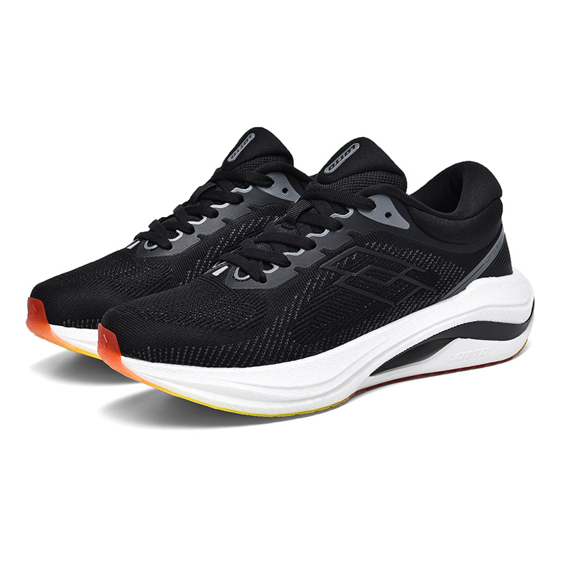 LOTTO Comfortable Fabric Cushioning Slip Resistant Abrasion Resistant Low top Casual Running Shoes Women’s Black White