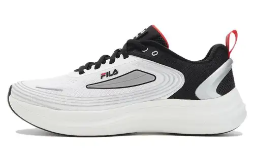 FILA NUVOLE EVO Fabric Low top Running Shoes Men's Black White