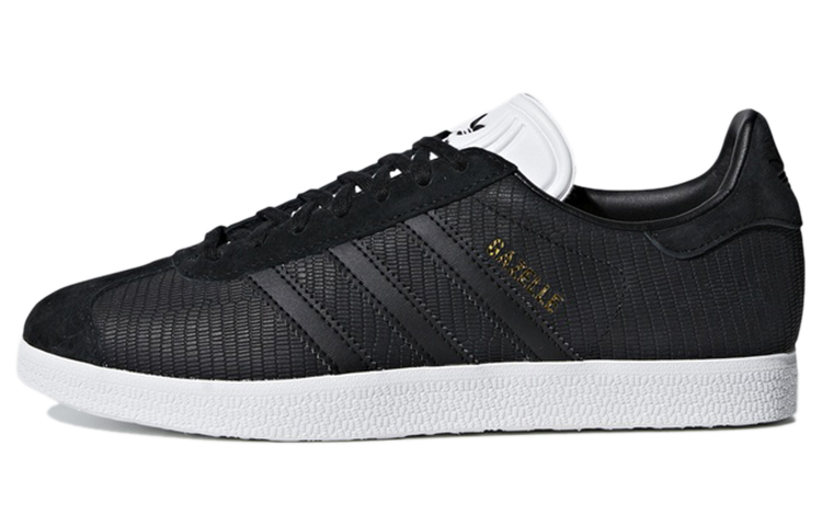 Женские кеды adidas originals Gazelle (черно-белые) — фото 1