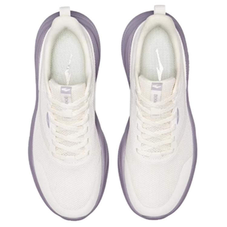 Erke Cushioning Slip Resistant Low top Casual Running Shoes Women’s White Purple