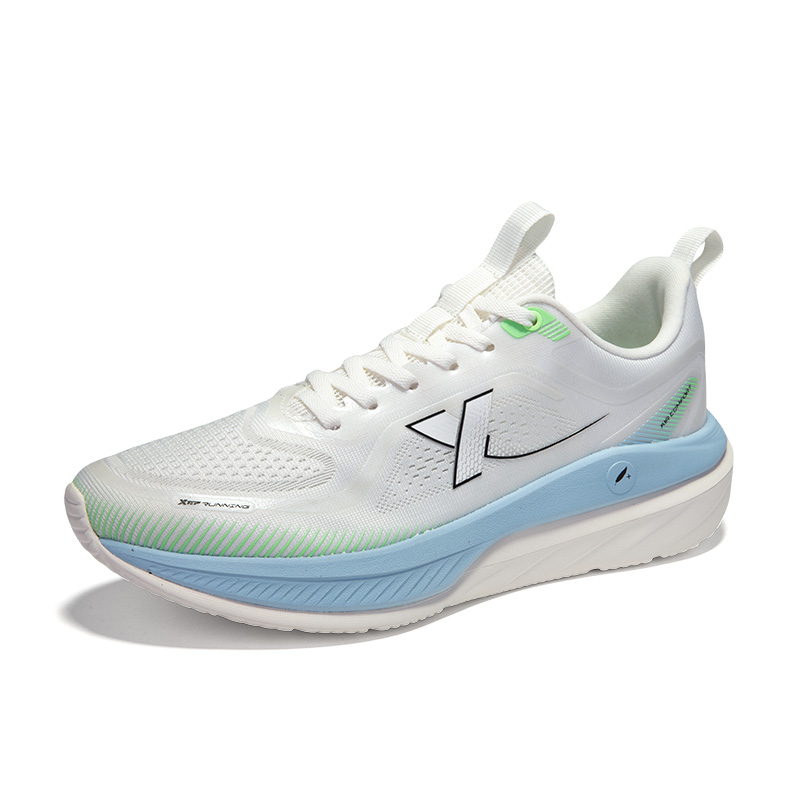 XTEP Cloud DC Cushioning Slip Resistant Lightweight Low top Running Shoes Men’s White Blue