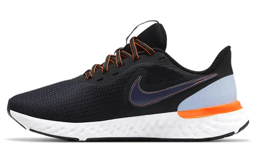 Nike REVOLUTION 5 Cushioning, Wear Resistant Low top Rubber Casual 1 Women's Black Orange