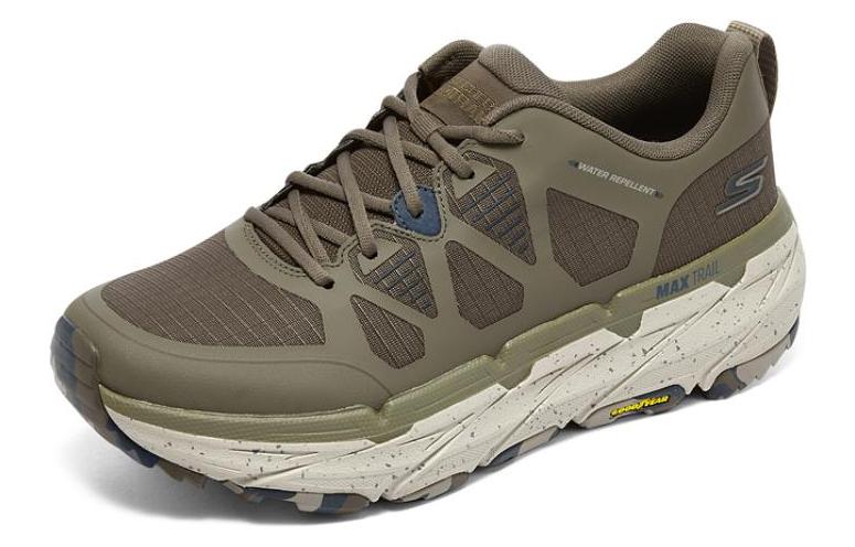 Skechers MAX CUSHIONING PREMIER TRAIL Cushioning Abrasion Resistant Waterproof Low top Running Shoes Men’s Brown