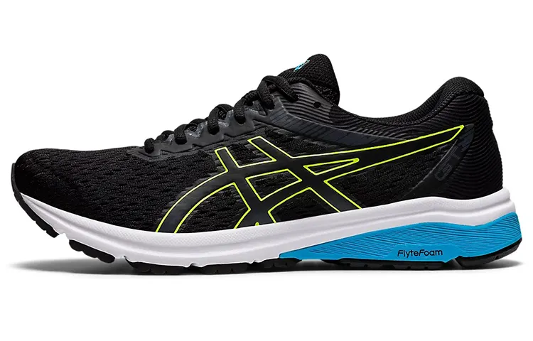 Asics Gt 800 Sports Fabric Low top Running Shoes Men's Black Blue