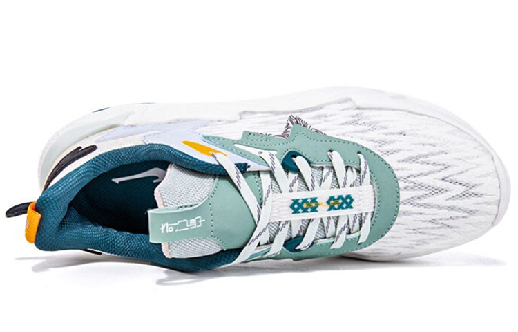 Erke Cushioning Slip Resistant Breathable Cushioning Slip Resistant Breathable Low top Running Shoes Men’s White Green