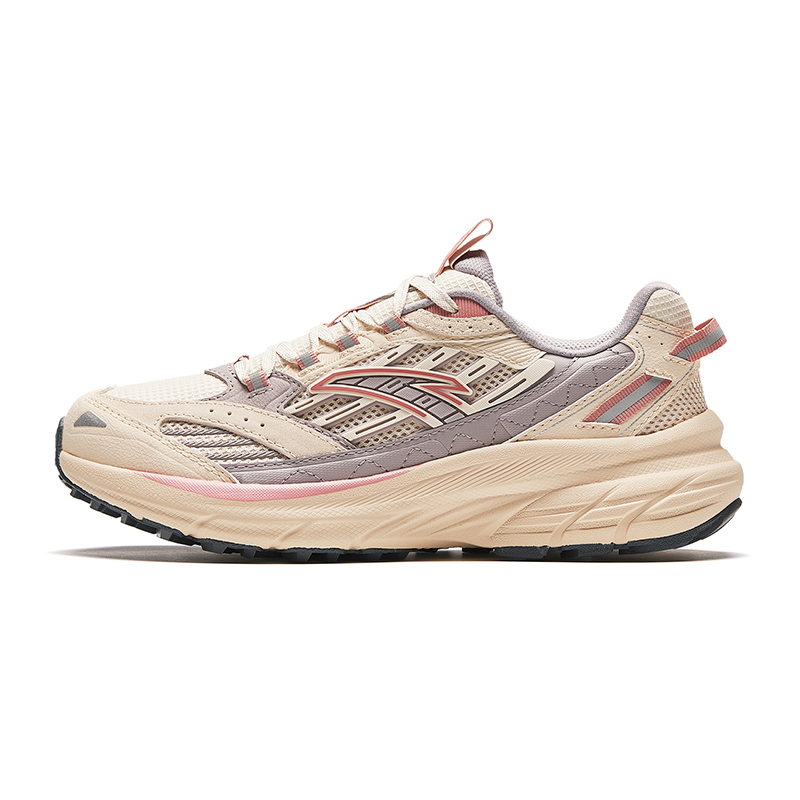 Anta AT957 Cushioning, Wear Resistant Low top Casual Running Shoes Women's Beige Pink