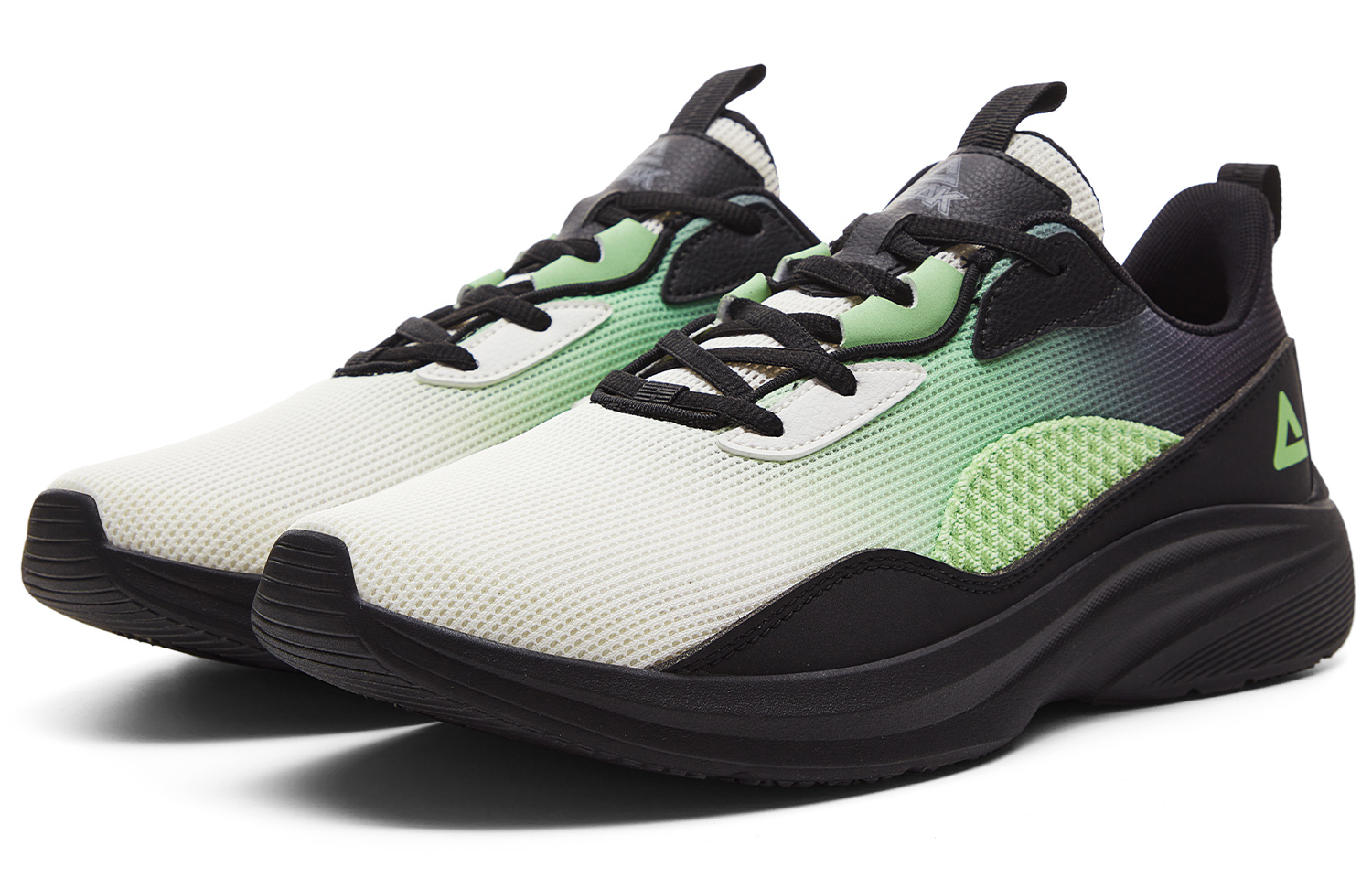 PEAK Cushioning Rebound Abrasion Resistant Breathable Slip Resistant Low top Running Shoes Men’s Green White Black