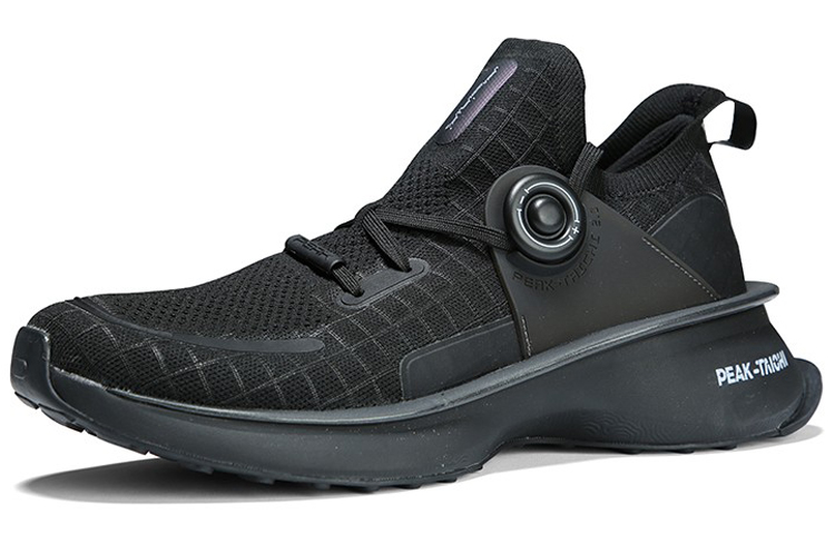 PEAK Tai Ji2.0 Fabric Cushioning Slip Resistant Abrasion Resistant Low top Taichi Running Shoes Men’s Black