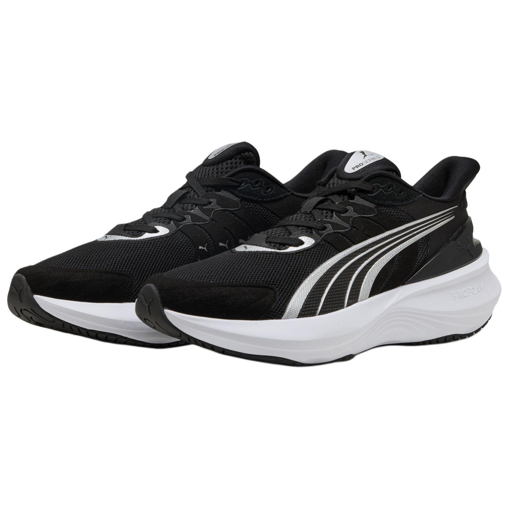 PUMA Pulse Pro Slip Resistant Abrasion Resistant Low top Running Shoes Unisex Black White