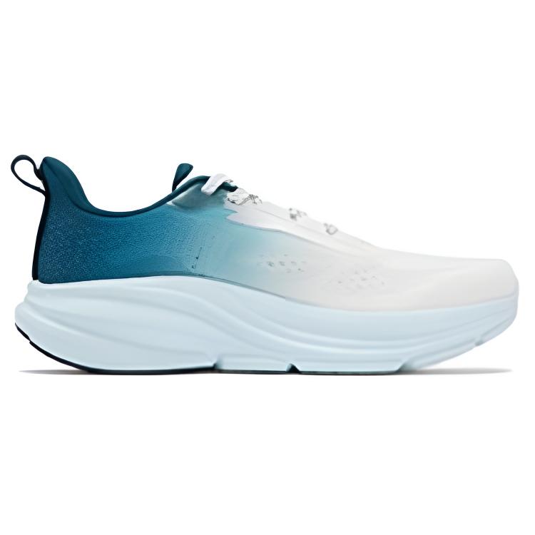361° Cushioning Slip Resistant Abrasion Resistant Low top Casual Training Sprint Running Shoes Men’s White Blue