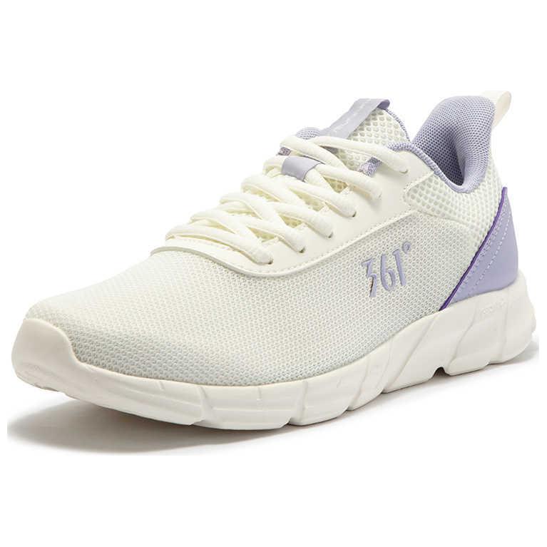361° Breathable Lightweight Rebound Low top Sprint Running Shoes Women’s White Purple