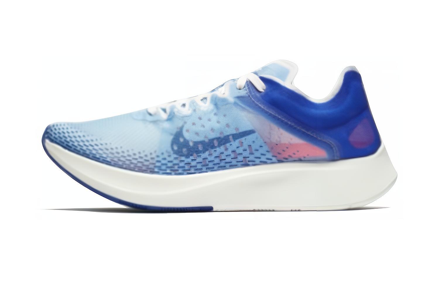 Женские кроссовки Nike Zoom Fly SP (бело-синие)