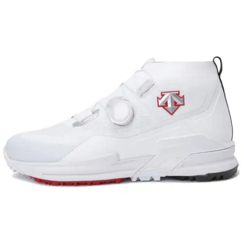 DESCENTE R90 MID BOA Mid top Golf Shoes Men's White Black Red
