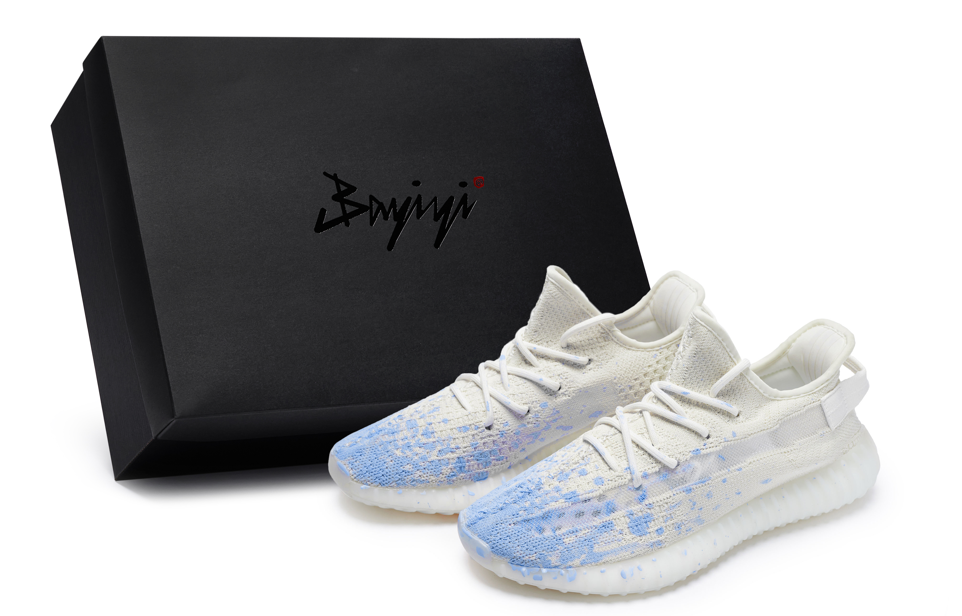 Adidas Originals Yeezy Boost 350 V2 811 Manufacturing, Frost Blue Iridescent, Special Shoe Box Low top Casual Shoes