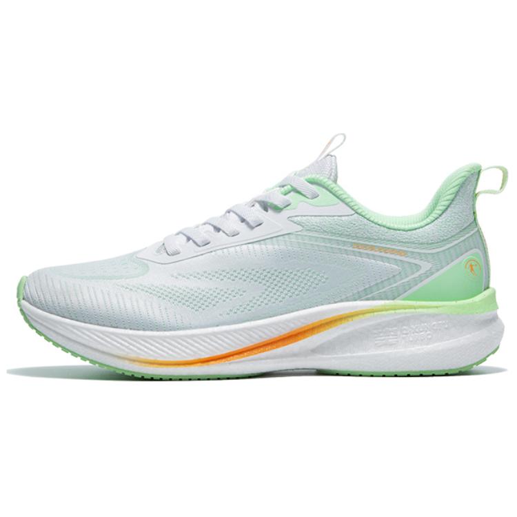 QIAODAN Light Speed 4.0 PLUS Running Shoes Men’s Low Top Jordan White/Ice Stage Green