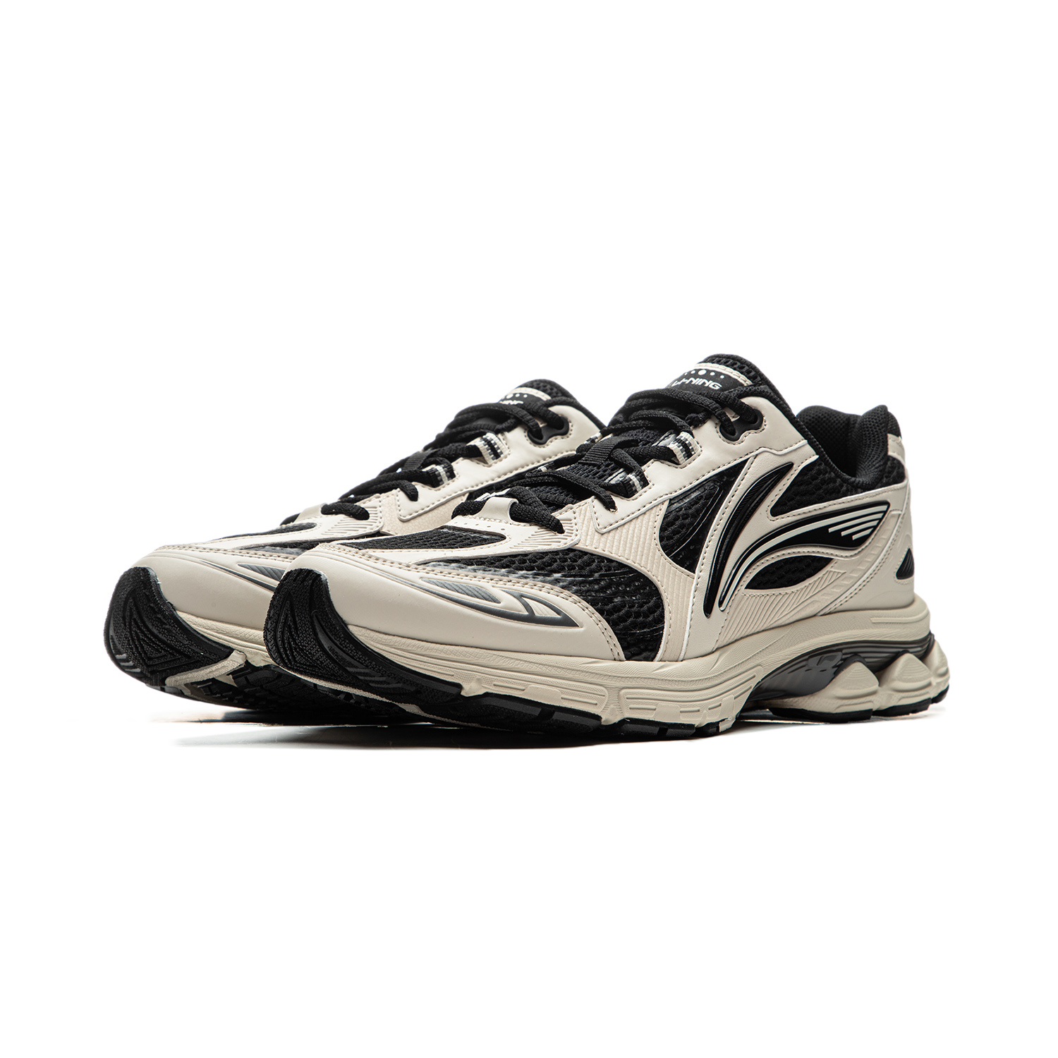 Li Ning Fuyao 2.0 Slip Resistant Abrasion Resistant Low top Casual Running Shoes Men’s Black Gray