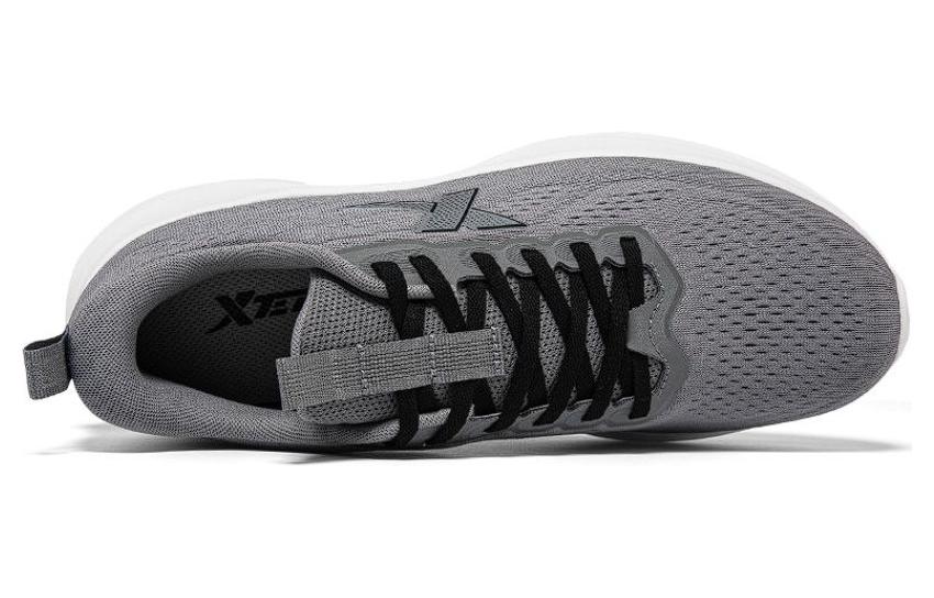 XTEP Casual Cushioning Slip Resistant Abrasion Resistant Breathable Low top Running Shoes Men’s Gray White