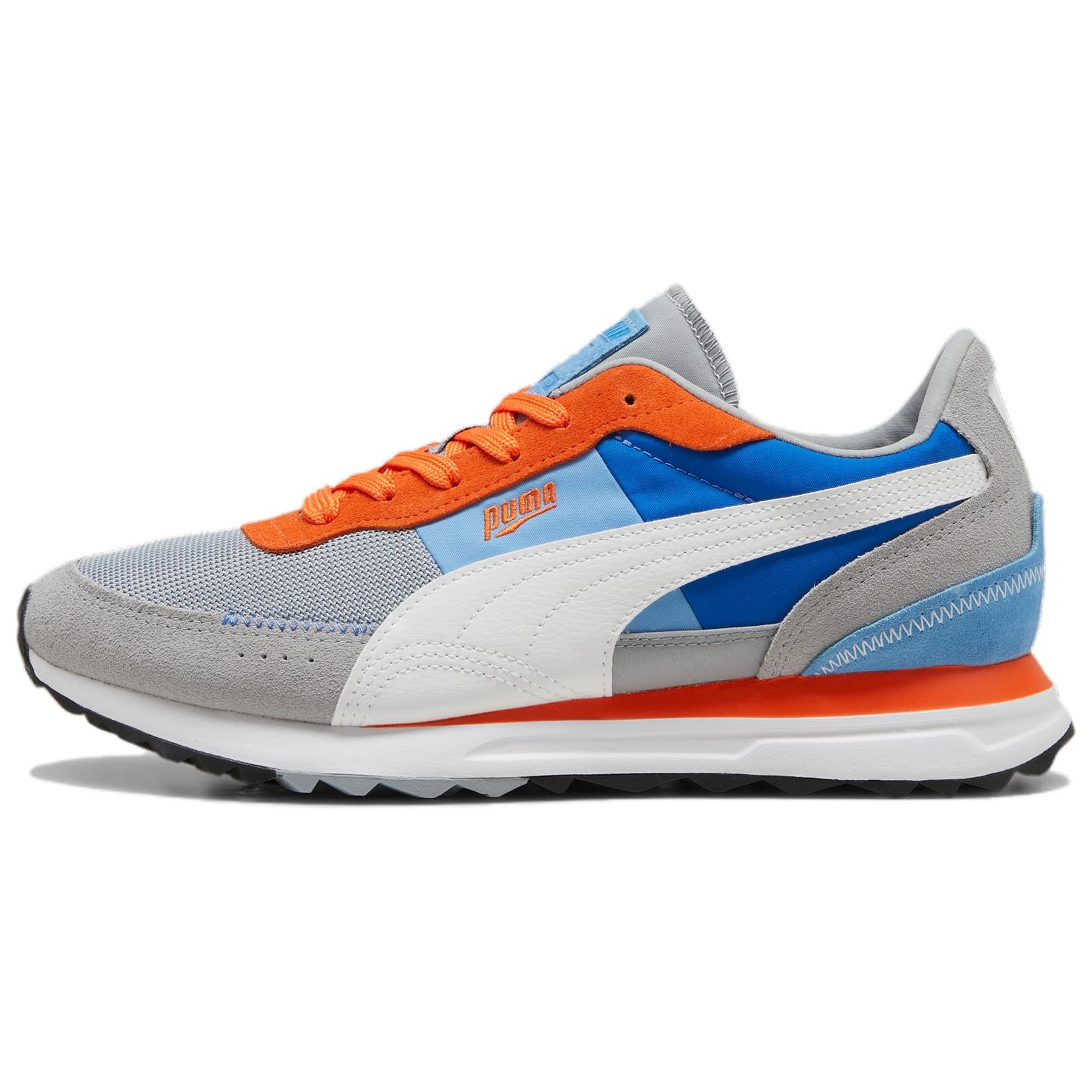 PUMA Road Rider Slip Resistant Abrasion Resistant Low top Casual Running Shoes Unisex Blue Gray White