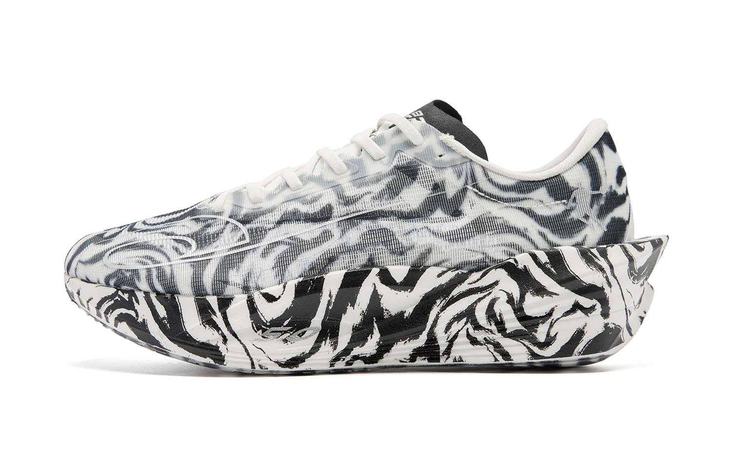 Classic of Mountains and Seas Joint x Jordan Feiying PB5.0 White Tiger Color Body Test Carbon Plate Silk Upper Shock Absorbing Wear-Resistant Lightweight Rebound Low-top Si PRO Technology Marathon Long Distance Racing Running Shoes Men's Black and White