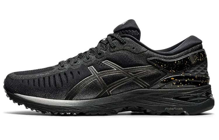 ASICS Metarun Fabric Breathable Low top Running Shoes Men's Black Gold