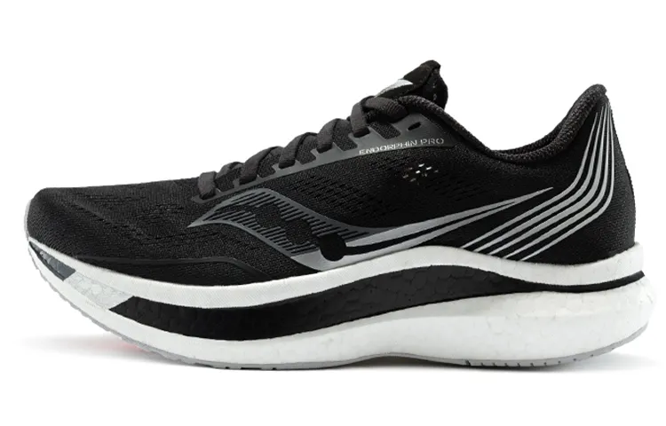 Saucony Endorphin Pro Slip Resistant Abrasion Resistant Low top Running Shoes Women's Black