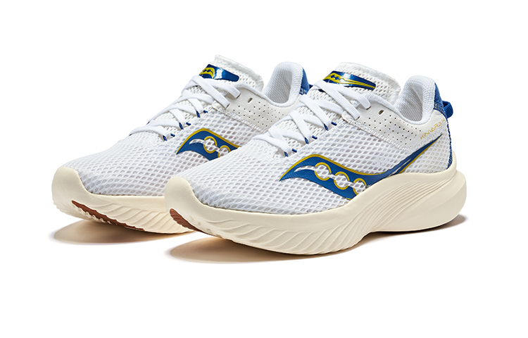 Saucony Kinvara Elite 14 Fabric Cushioning Breathable Low top Running Shoes Women's White Blue