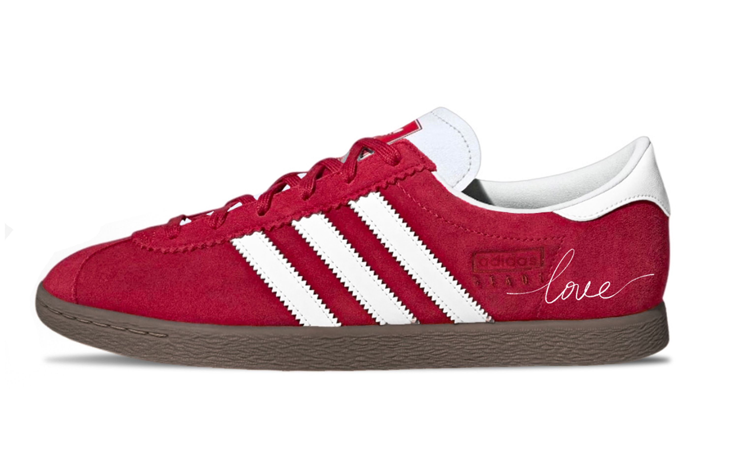 Adidas Originals Stadt Solid Color Abrasion Resistant Abrasion Resistant Low top German Army Trainers Unisex Red White